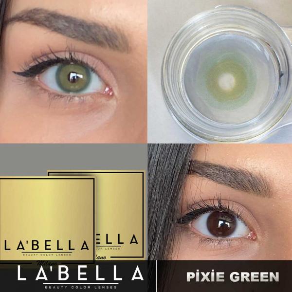 LA’BELLA Milano 'Pixie Green' coloured contact lenses for 12 Months / 1x Pair / 2 Pcs